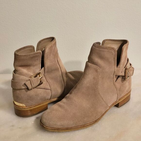 Michael Kors Salem Tan suede Booties 7M - Picture 1 of 11